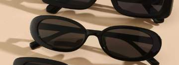 Lentes negros ovalados