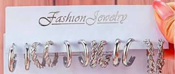 Aros plateados Fashion Jewelry