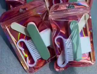 Kit manicura/pedicura (bolsa metalizada)