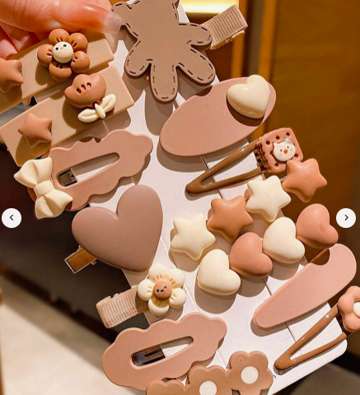 Broches infantiles marrón/beige