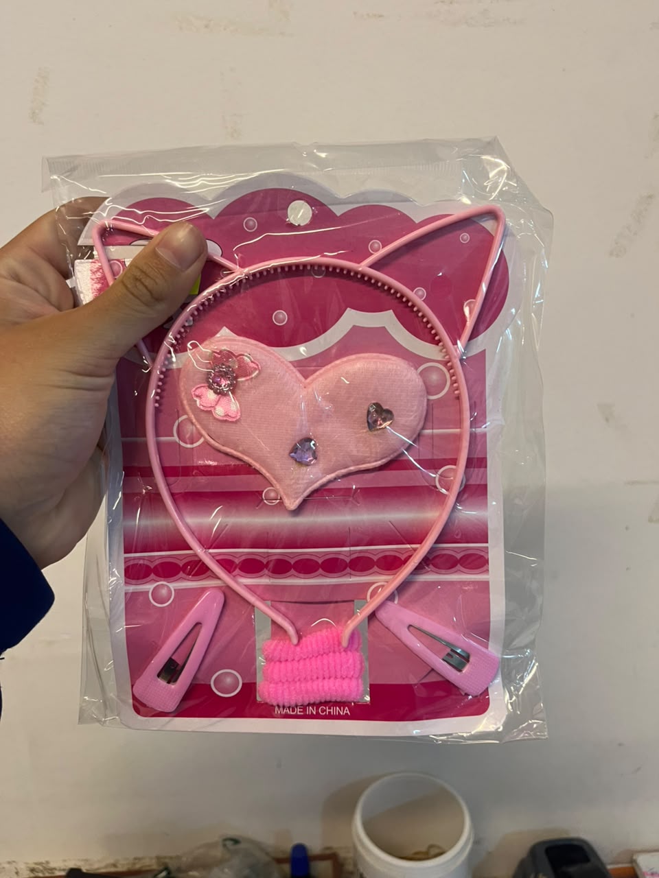 Vincha corazón + broches
