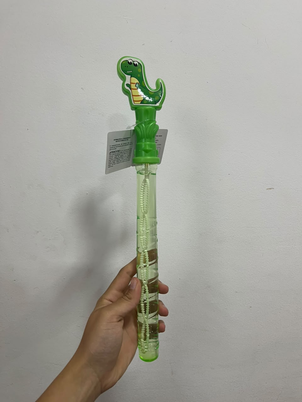 Burbujero dinosaurio verde
